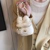 Chic Elegant And Girls Mini Handbag Featuring A Fashionable Bow And Chain Strap