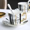 European High Quality Bone Porcelain English Luxury Afternoon Tea Set Coffee Cups and Horn Ceramic Cups Phnom Penh Coffee Cups