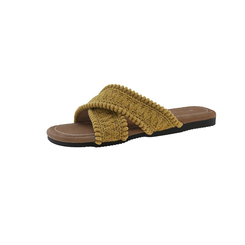 Women's platform slippers women's summer wear new fairy bohemian sandals vacation soft flat beach shoes