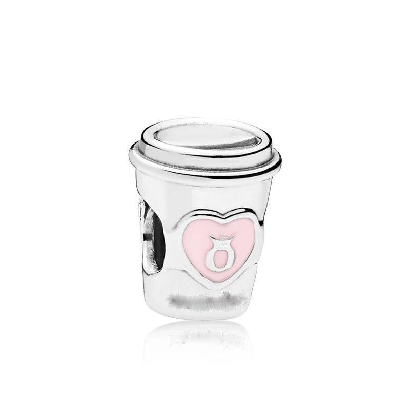 Nouveau Clip Espaceur Rose Rouge Rose Papillon Coupe Européenne Perle DIY Compatible Breloques Originales Bracelet Argent 925 Bijoux DIY pour Femmes