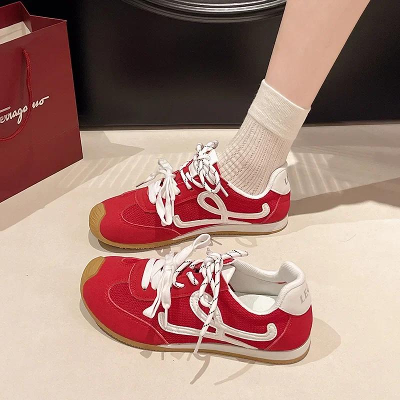 Retro Flat Bottom Butterfly Knot Shoelaces Breathable Mini Shoes Women's Casual Shoes EVA Insole Non-Slip Spring Autumn