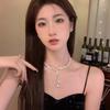 Sparkling Zircon Rhinestone Choker Water Drop Women Neck Jewelry Elegant Crystal Necklace  Gifts