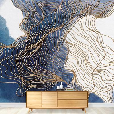 Wandbild Kreative abstrakte Linie Wandbild abnehmbare große Tapete Wandaufkleber geeignet für Wohnzimmer Schlafzimmer Heimdekoration