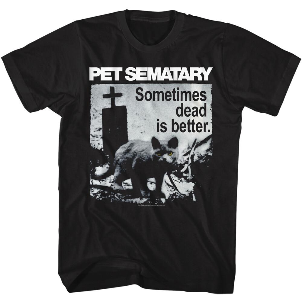 Pet Sematary Movie Sometimes Dead Is Better Cat Church Men T Shirt L