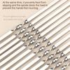 5/10Pcs Stainless Steel Barbecue Skewer Reusable BBQ Skewers with Storage Tube BBQ Needle Stick for Outdoor Camping Picnic Tool