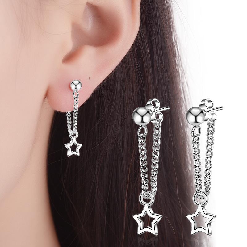 New 925 Sterling Silver Heart Stud Earrings For Women High Quality Exquisite Student Girlfriend Jewelry Accessories Heart GiftGood Product