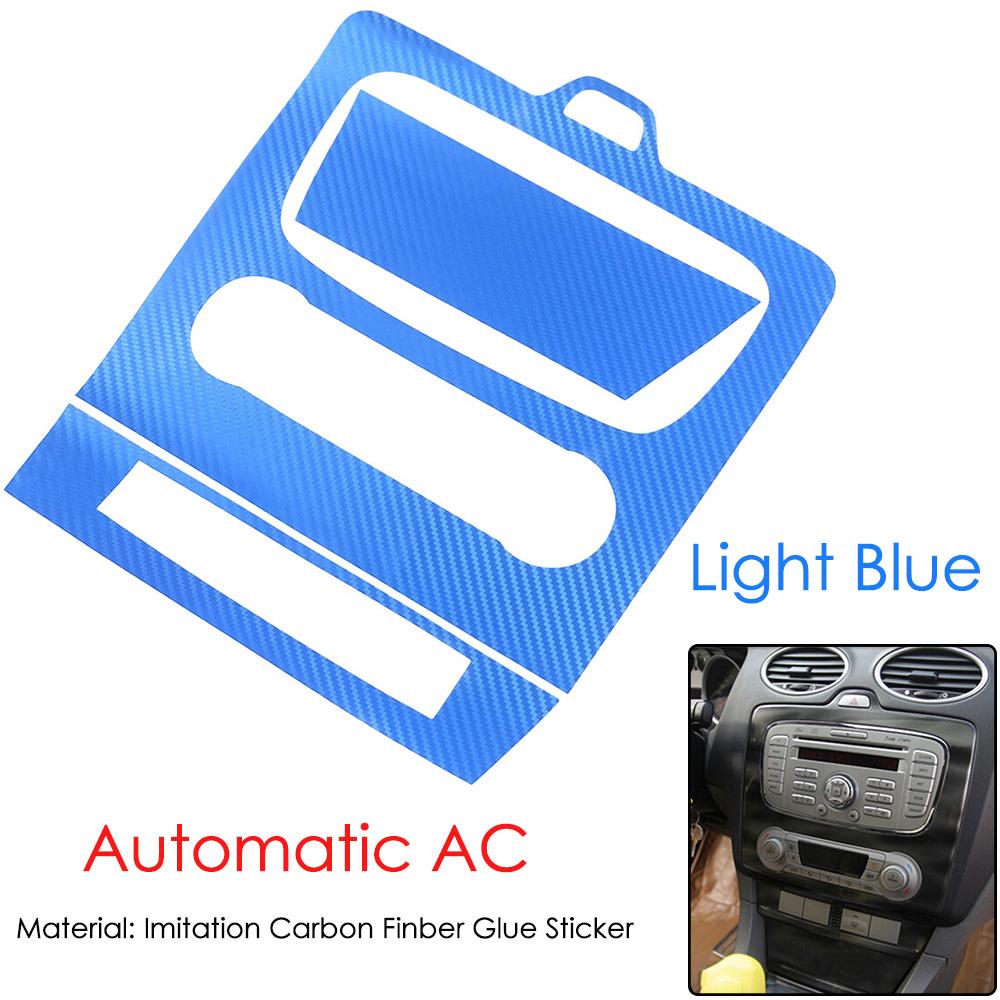 3D carbon fiber sticker Central control Panel decoration trim for Ford focus mk2 2009-2016 auto accessories