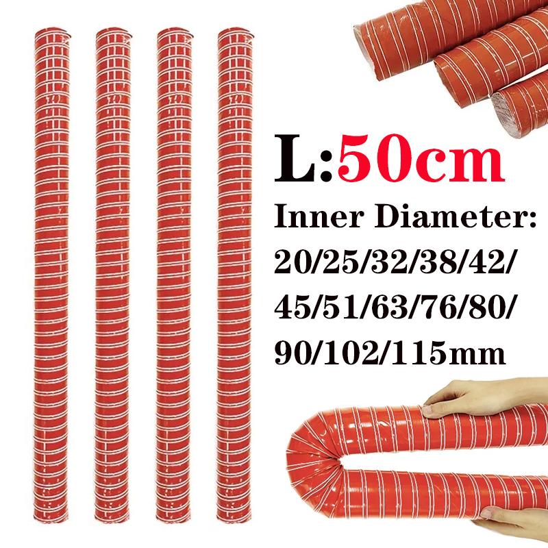 0.5m Universal Car Air Intake Ducting Pipe Flexible Air Vent Ventilation Hose Tube Hot Cold Cooling Transfer Extractor 20~115mm