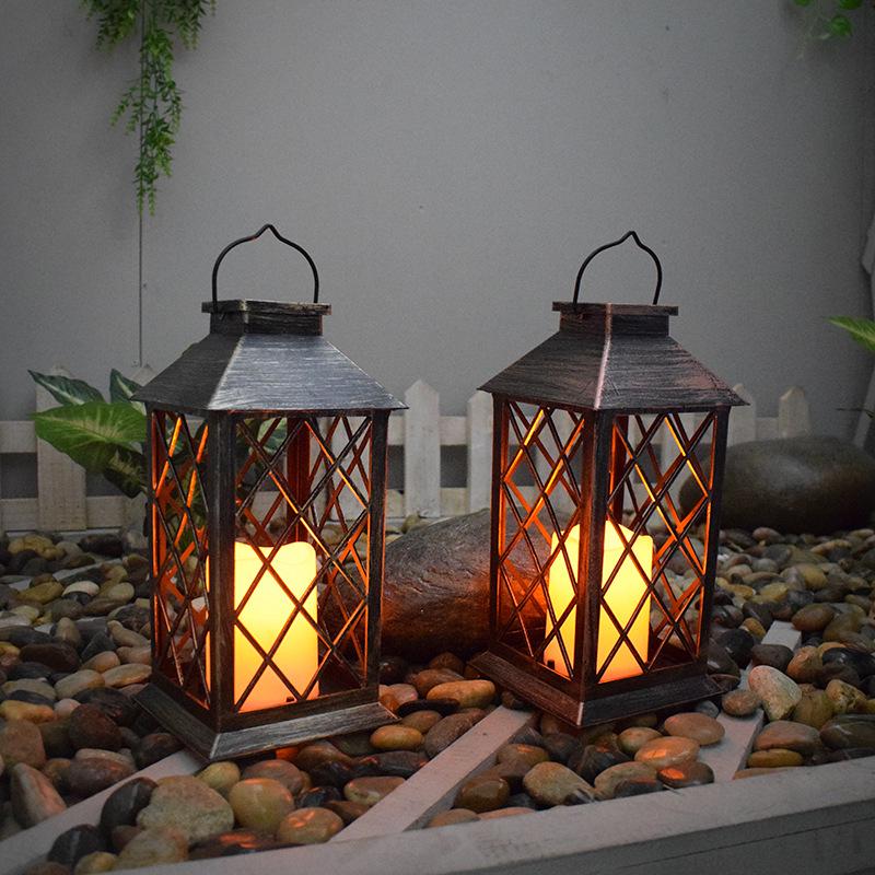 Duży solarny lampion wiszący: Wodoodporna Dekoracja Ogrodowa na Zewnątrz, Świeca w Stylu Pałacowym na Dziedziniec i Trawnik
