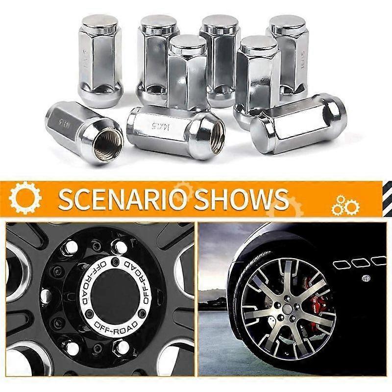 24Pcs Car Lug Nuts M14X1.5 Thread Cone Seat Car Wheel Nuts