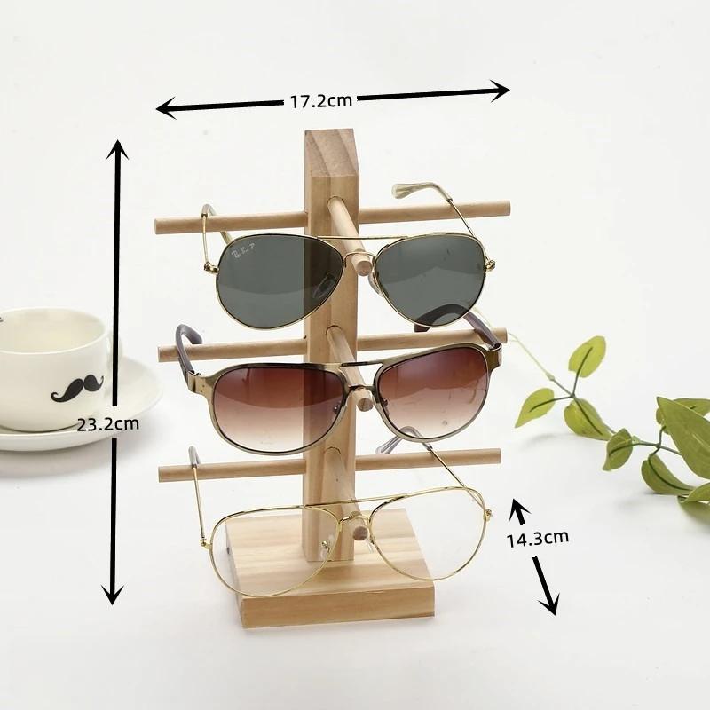 Multi Layers Wood Sunglass Display Racks Shelf Eyeglasses Show Stand Jewelry Holder for Multi Pairs Glasses Showcase Women Gift