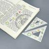 4pcs Math Geometry Tools Ruler Set Melon Dog Straight Ruler Portable Triangle Rulers  School Office