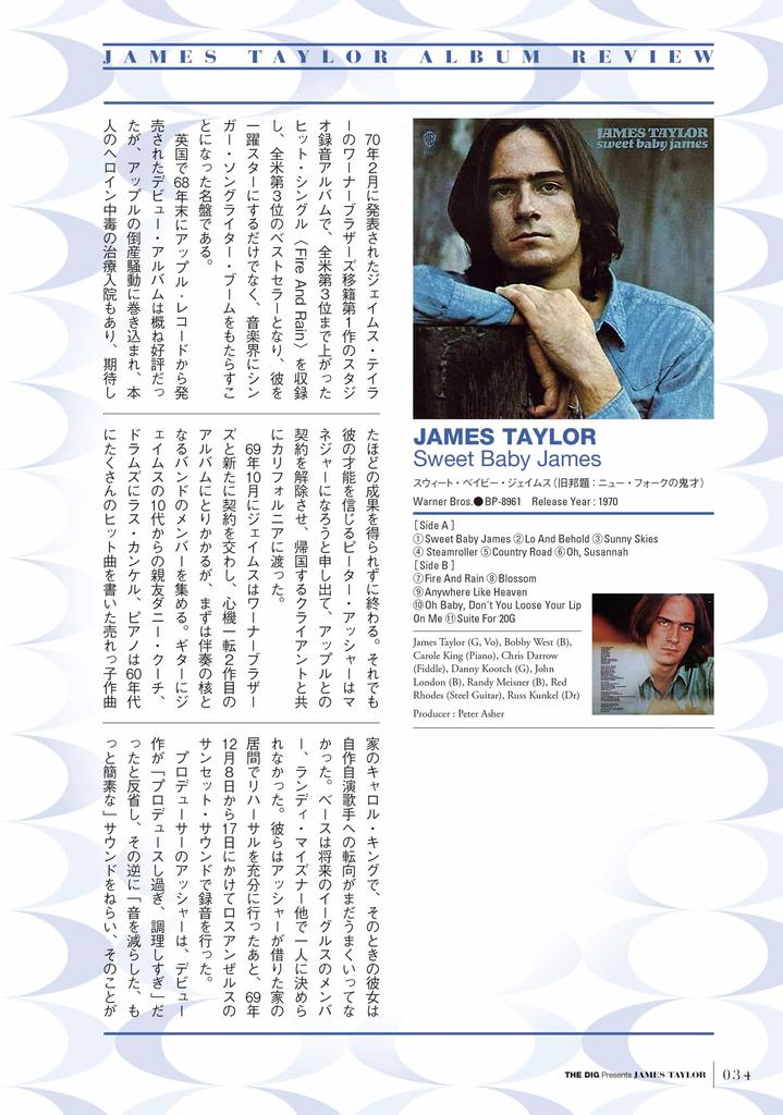 THE DIG Presents James Taylor MUSIC (SHINKO MOOK)