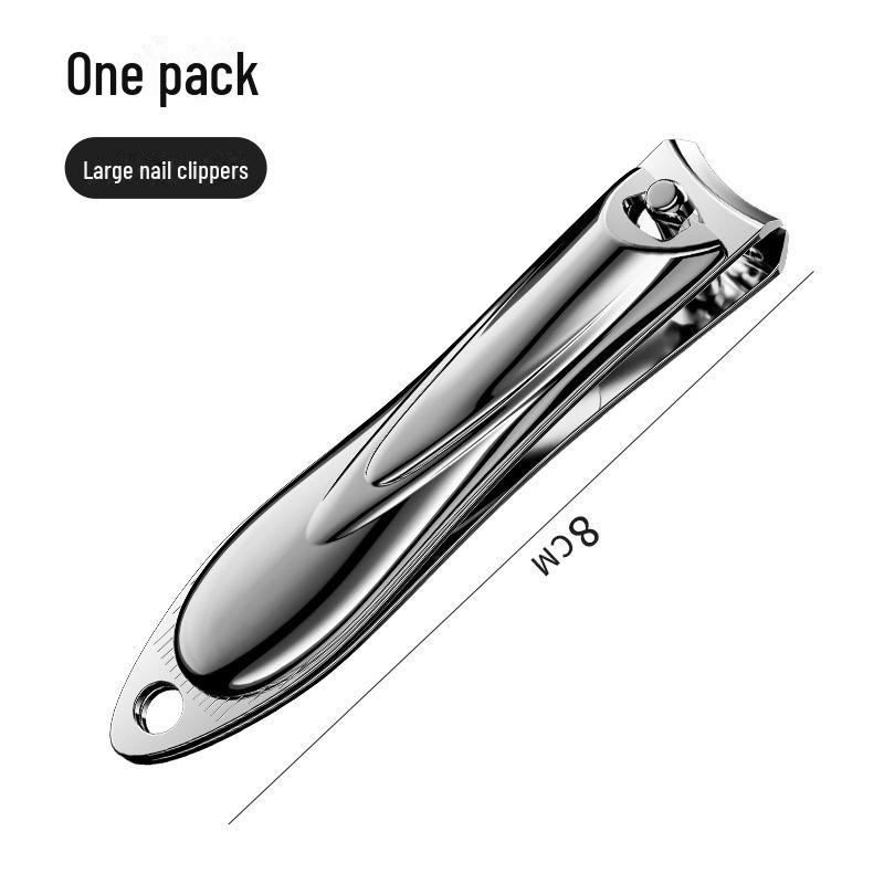 Portable Nail Clipper & Scissors Set with Rotating Leather Case - Large Anti-Splash Design
