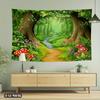 2D Plane 1 Piece of Magical Forest Path Fairyland Background Fabric Suitable for Courtyard - Fantasy Woodland Background