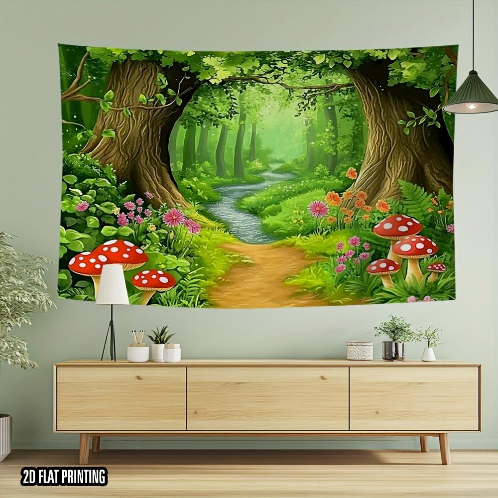 2D plane 1 piece of magical forest path fairyland background fabric suitable for courtyard - fantasy woodland background 100x150cm