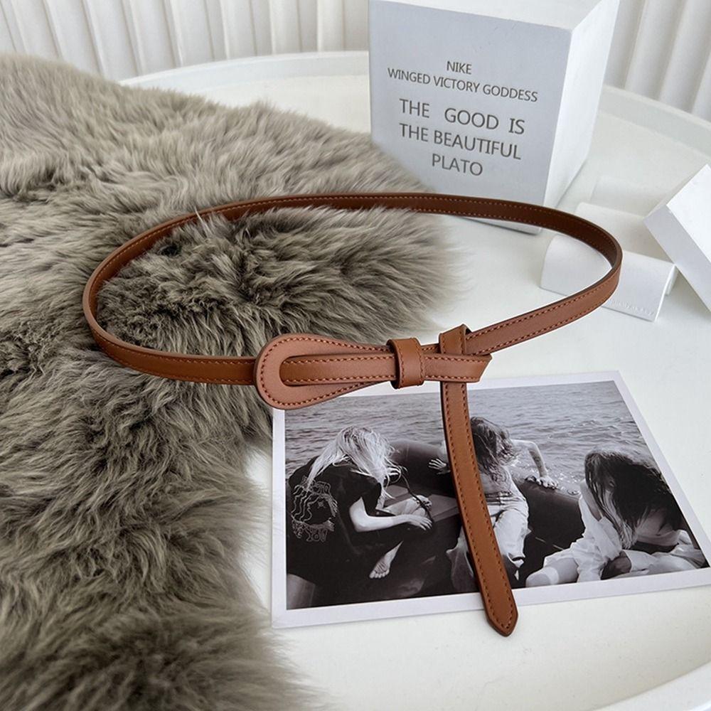 Dress Sweater PU Leather Bowknot Summer Thin Belt Corset Belt Women Waist Belt Adjustable Waistband
