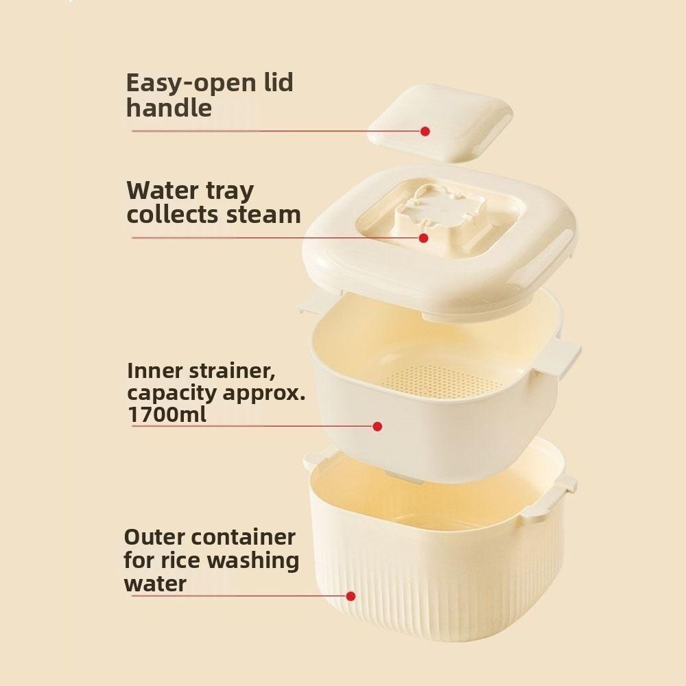 1700ml Microwave Rice Cooker Steam Box Food Cooking Steamer  Microwave Cooking