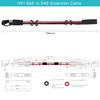 SAE Extension Cable 12AWG - 15FT SAE To SAE Extension Cord, SAE Power Automotive Extension Cable, SAE Connector 2Pin Quick Disconnect Wire Harness