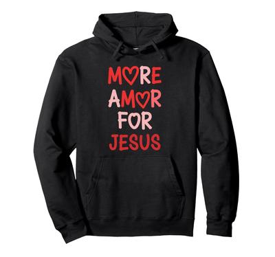 Jesus Love Faith Quote Heart Minimalist Christian Hoodie