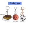 Colorful Felt Balls Keychain Handmade Rugby/Basketball/Football Pendant Keyring for Sports Lovers Trendy Accessories
