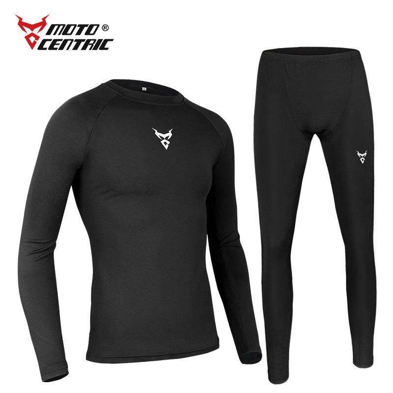 

Elastic Winter Motorcycle Thermal underwear Moto Suit Summer Sweat absorption Long Tops & Pants Sweatshirt+leggings Fitness XXL чорний
