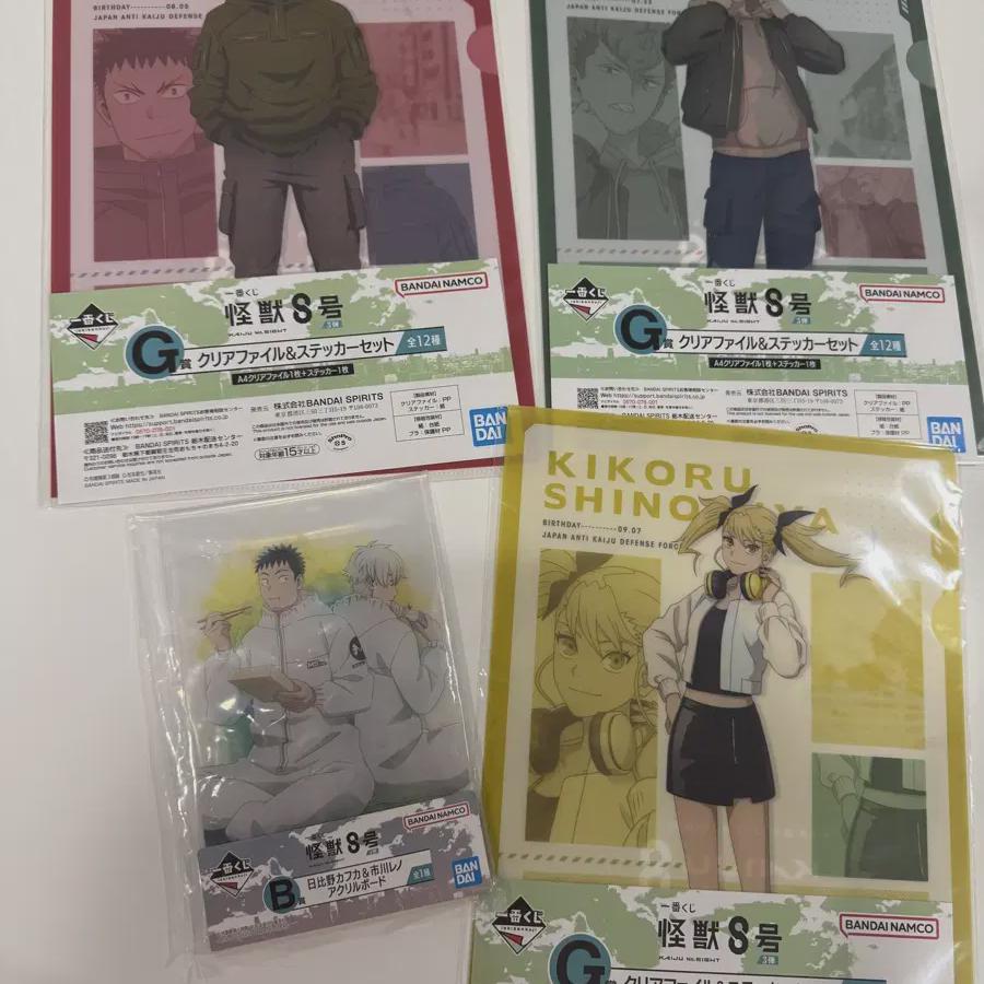 

Monster No. 8 Kuji Part 3 B-grade Acrylic+ Clear File Set