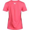 Adidas Solid Color Simple Print Letter Round Neck Straight Short Sleeve T-Shirt Women Tops Red CW3549