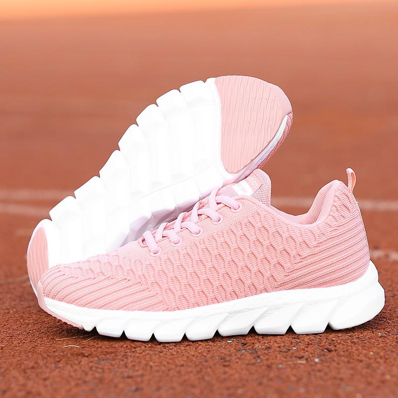 New Flying Weaving Women's Shoes Versatile Lightweight Women's Shoes Lace Up Casual Shoes Fashion Sports Shoes Women's