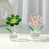Crystal Sun Flowers Figurine Sun Flowers Statues Home Accessories Eye Catching Decors for Bookshelves Desk