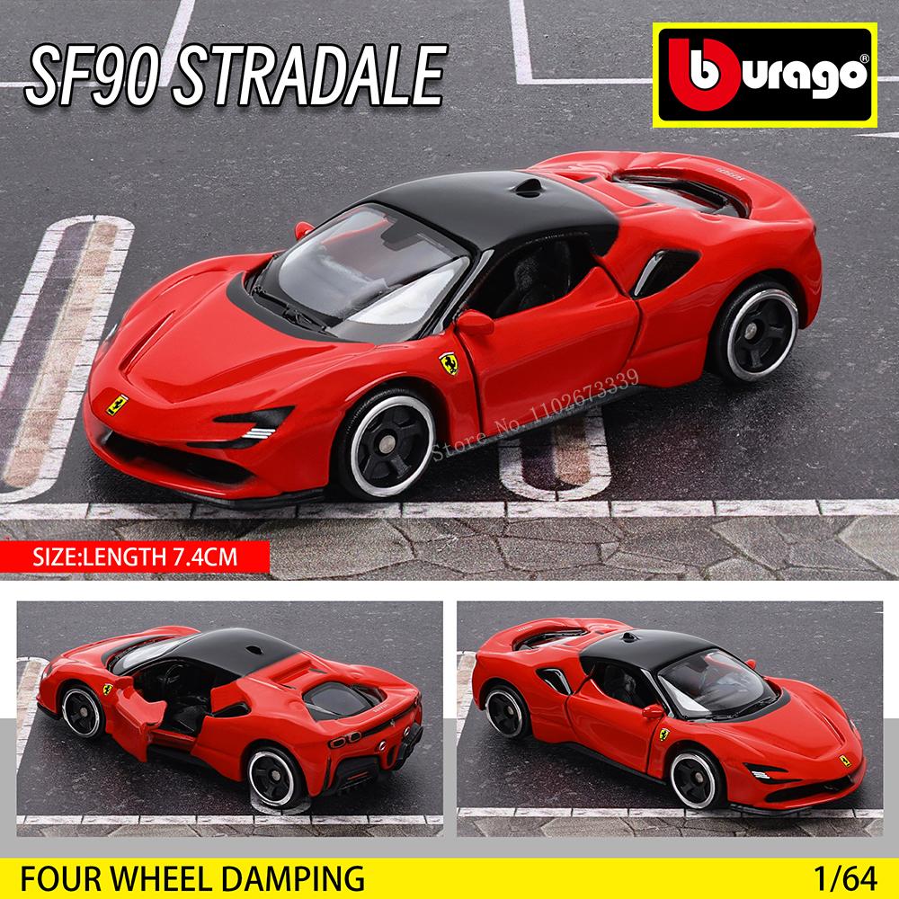ABAQ1 Bburago 1:64 genuine Ferrari SF90 SP1 458 ENZO F40 F12TDF SF90 car model series children's Christmas boy gift toys