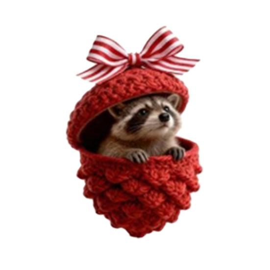 

Лесные животные Желуди Украшения Акриловые Уютный лес Рождественские украшения 2D Акриловая Вязаная Сосновая шишка Животное Подвесное украшение для дома Вечеринка Внутренний декор C