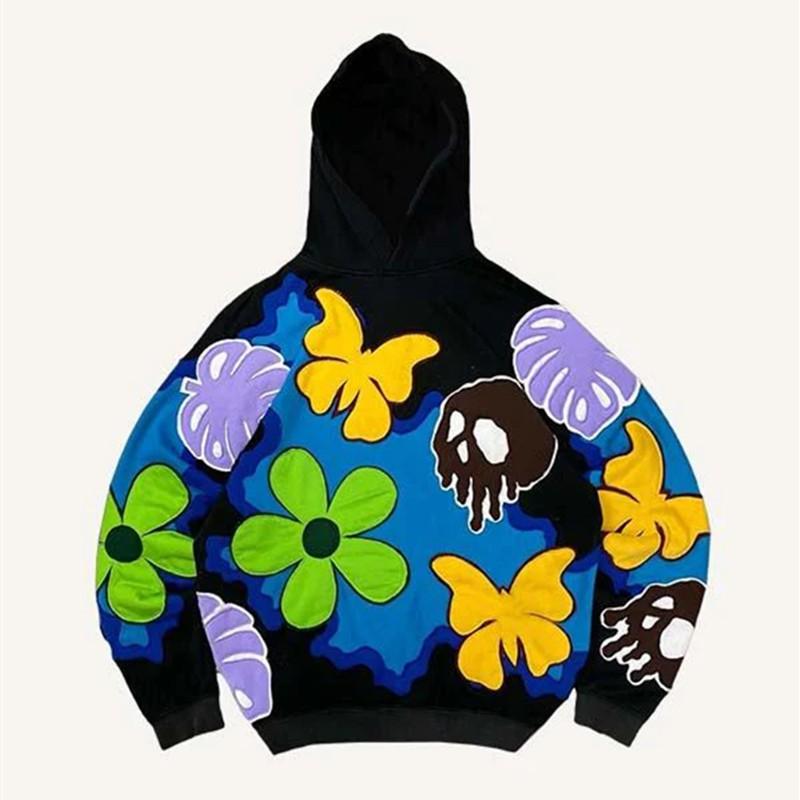Sweat à capuche unisexe surdimensionné Streetwear Impression 3D Manches longues Pull Haut décontracté Adolescents Adultes