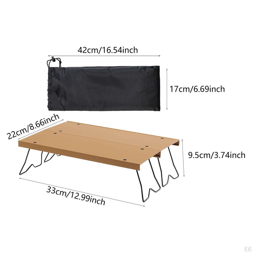 Aluminum Alloy Camping Table with Carry Bag for Outdoor Use
