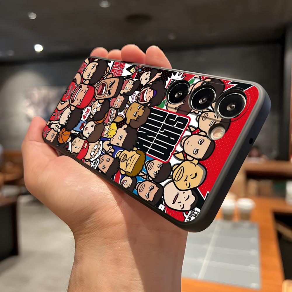 SLAM DUNK Phone Case For Samsung A56 A36 A26 A16 A15 A25 A35 A55 A14 A34 A24 A54 Black Soft Shell