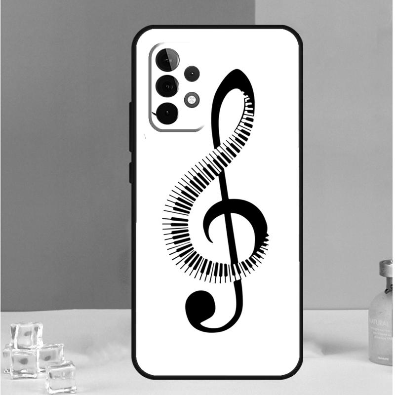 Music Notes Treble Clef For Samsung Galaxy A16 A26 A36 A56 A13 A33 A53 A05 A06 A54 A34 A14 A32 A52 A55 A35 A15 Case
