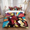 Iron Man Heroic Armor Print 3Pcs Bedding Setduvet Cover With 2 Bedropillowcase Home Birthday Gift