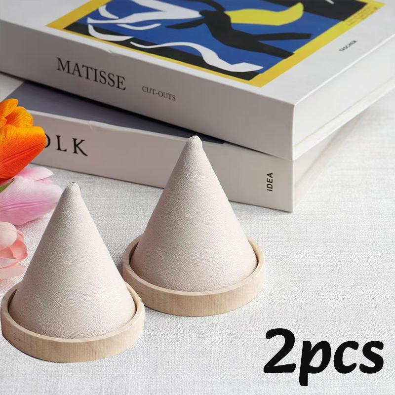 1/2PC Creative Wood Cone Bracelet Display Stand Earring Necklace Organizer Holder Jewelry Storage Rack Holder Jewelry Show Props
