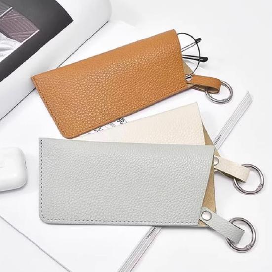Eyeglass Case Sunglasses Storage Bag Waterproof Wear Resistant Solid Color Easy Access Eyeglasses Soft Holder Pocket Case