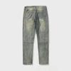 Men's Slim Fit Distressed Jeans - Autumn Washed Hip-Hop Style Straight Pants