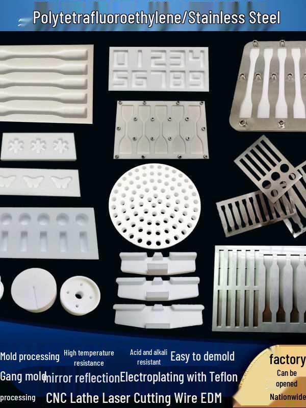 Custom High-Temperature Resistant PTFE Teflon Grooved Mold Parts for Laboratory Use