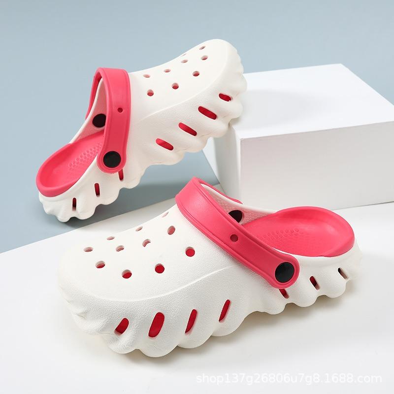 Unisex Perforated Clogs Adjustable Strap Comfortable Non-Slip Casual Daily Wear Footwear Slippers Children