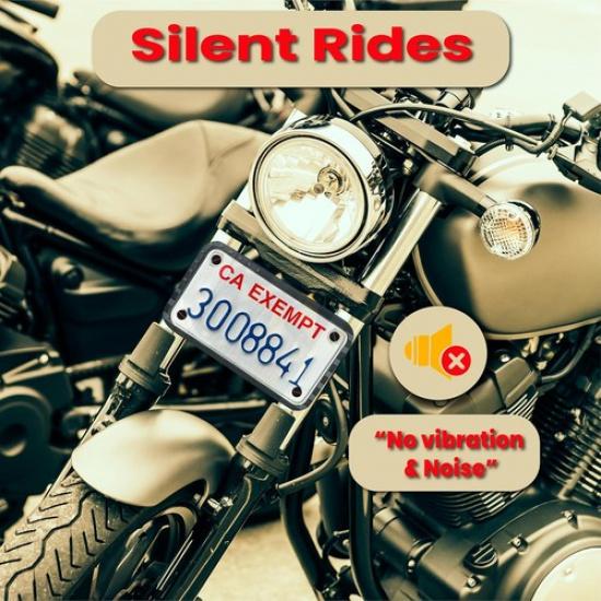 Motorradkennzeichenhalter n Flagge (Schwarz) Anti-Klapper-Silikon-Dämpfer