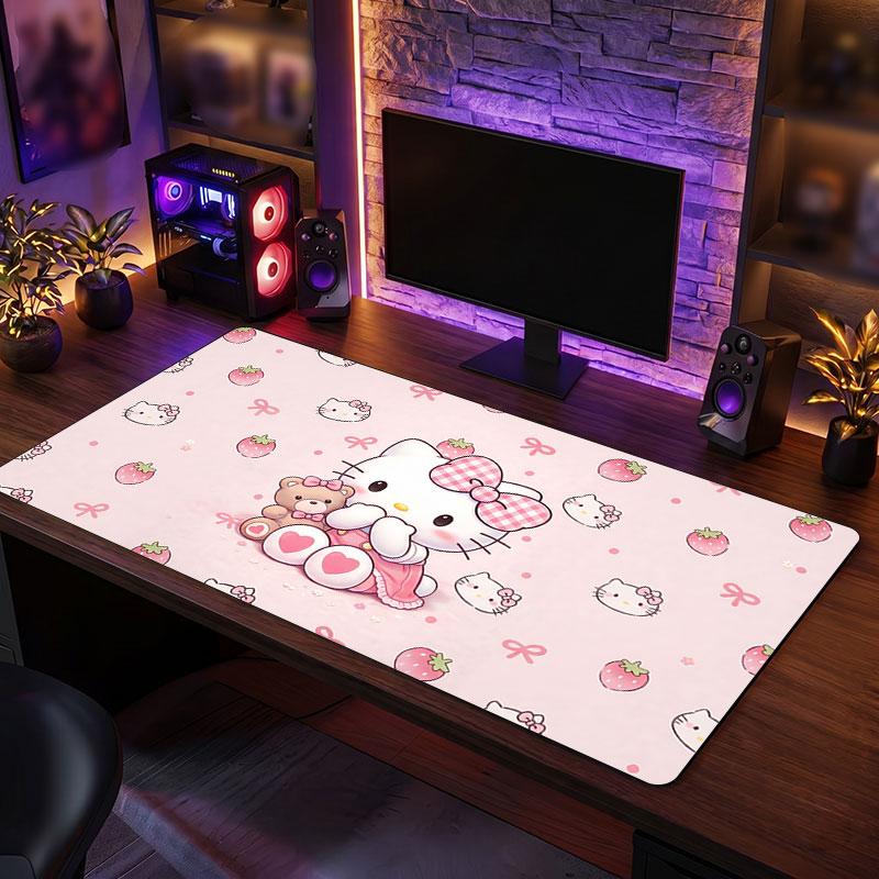 Big Mouse PadHello Kitty Extended Soft Desk Mat Gaming Office Computer Table Decor Mat