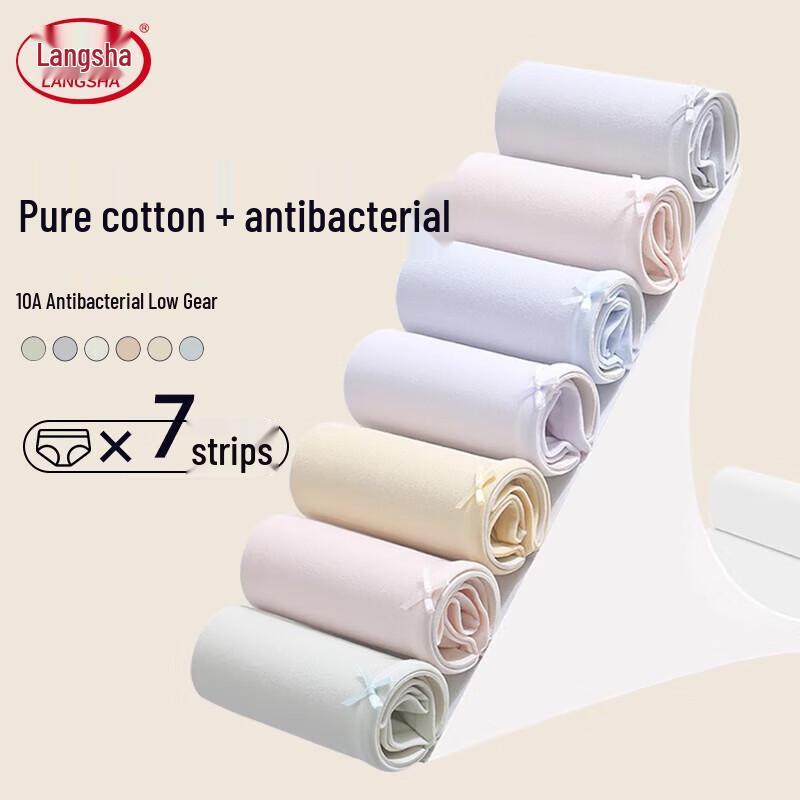 

LangSha Women s 10A Antibacterial Pure Cotton Briefs 7-Pack