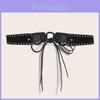 Dark Fringed Punk Waist Belt For Women With Lace Patchwork And Tie Closure For Fashionable Outfits