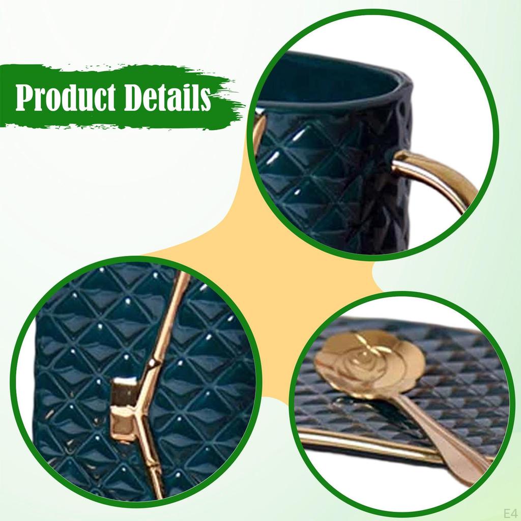 Handbag Shaped Coffee Mug Set Ceramic Tea Cup Household with Saucer Purse for Hotel