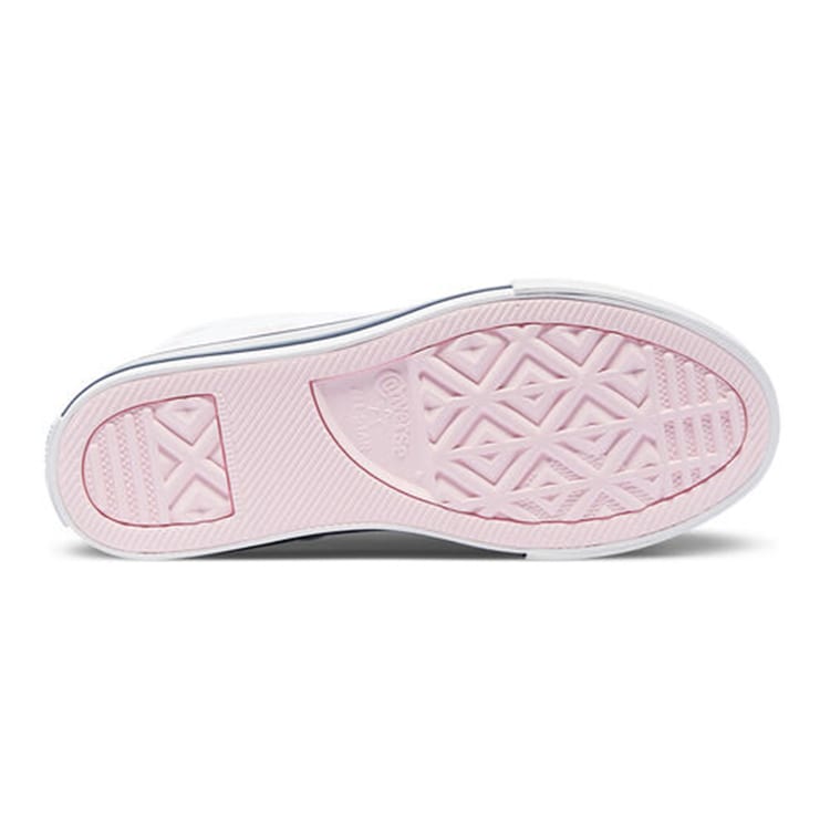 Converse Chuck Taylor All Star Canvas Abrasion Resistant High Top Kids' Skateboarding Shoes Pink White Silver Unisex 671094c