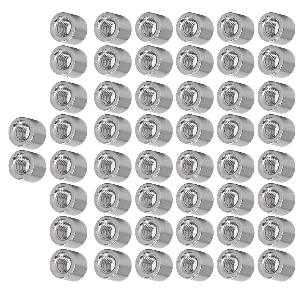 50 szt. Zestaw okrągłych nakrętek łączących Gwint wewnętrzny Odporne na rdzę Nakrętki złączne M6 do użytku domowego na zewnątrz