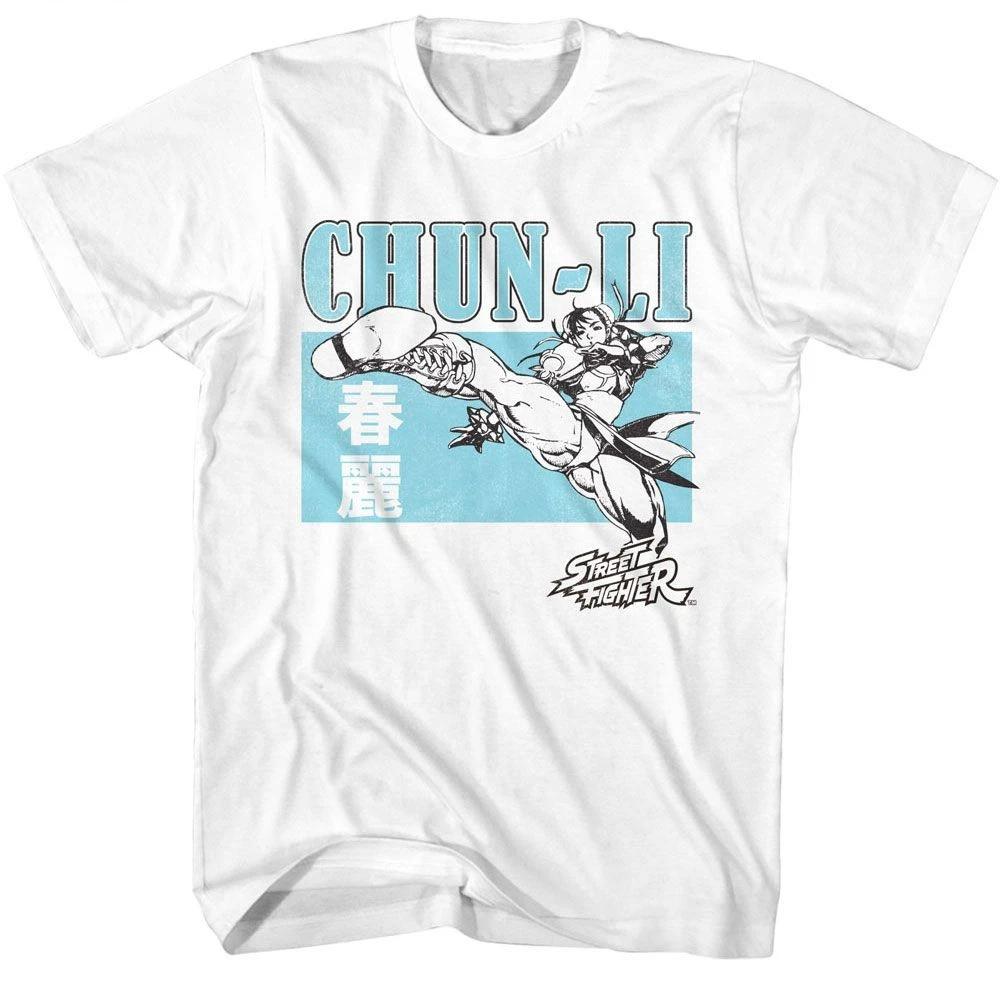 Street Fighter Chun Li Character Block White Gaming Shirt 120